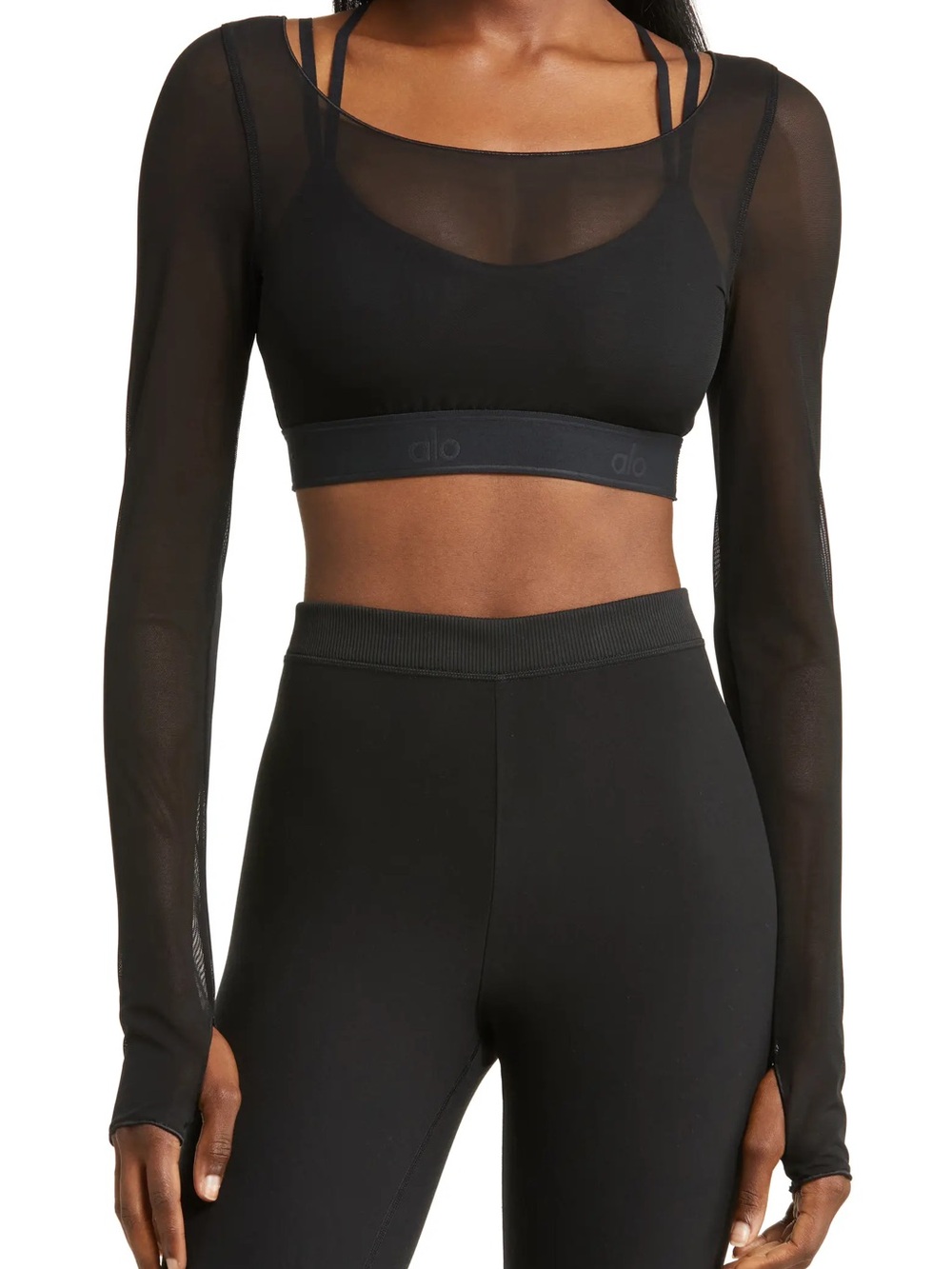 Alo Airlift Ballet Dream Long Sleeve Bra Top